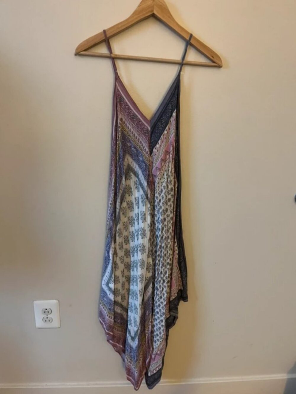 Anthropologie Boho Scarf Print Midi Dress